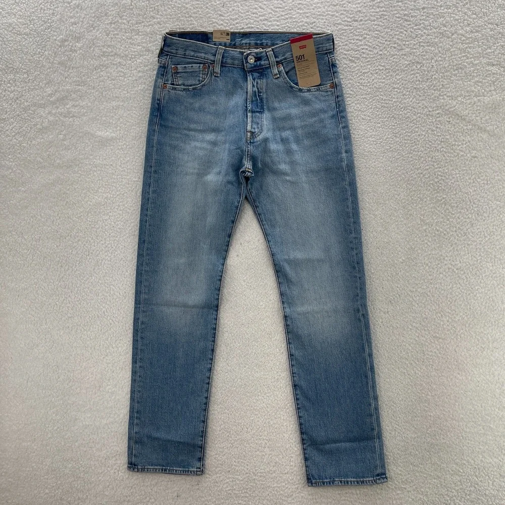 Levis 501 Jeans Mens 30x32 Blue Original Straight Button Fly Denim Grunge Cowboy